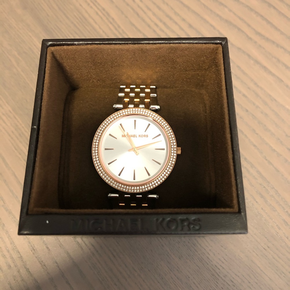 Michael Kors Women’s Darci Tri-Tone Watch (MK3203)